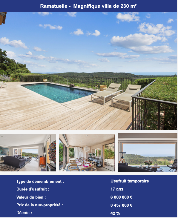 A saisir - Opportunité d'investissement en nue-propriété dans une villa à Ramatuelle 