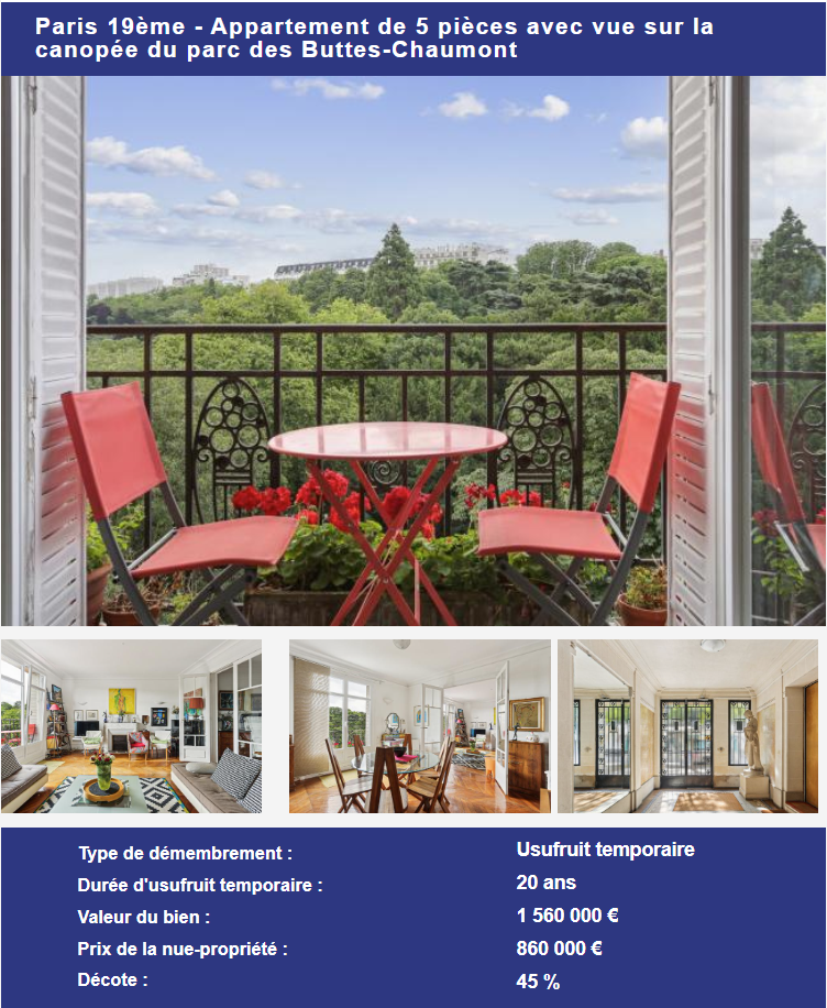 A saisir - Opportunité d'investissement à Paris 19ème sur le parc des Buttes Chaumont