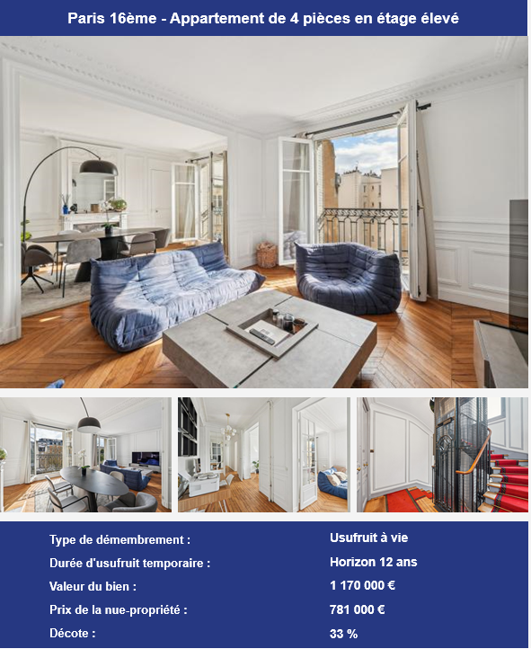A saisir - Opportunité d'investissement en nue-propriété à Paris 16ème